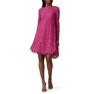 Adam Lippes Collective Long Sleeve Magenta Trapeze Dress Women's Size 6